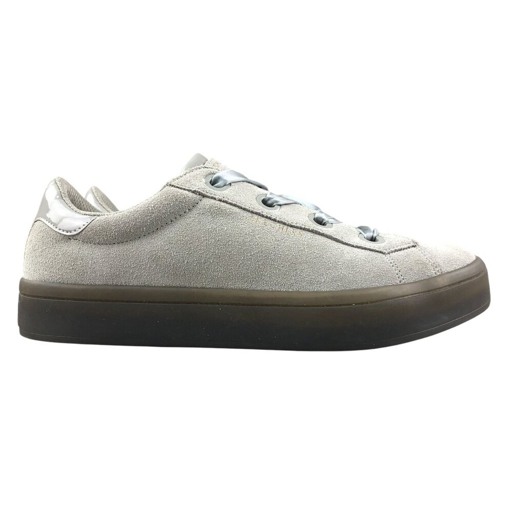 Skechers Women's Size 9.5 Hi-Lite Grey Suede Lace-Up Low Top Sneakers 977